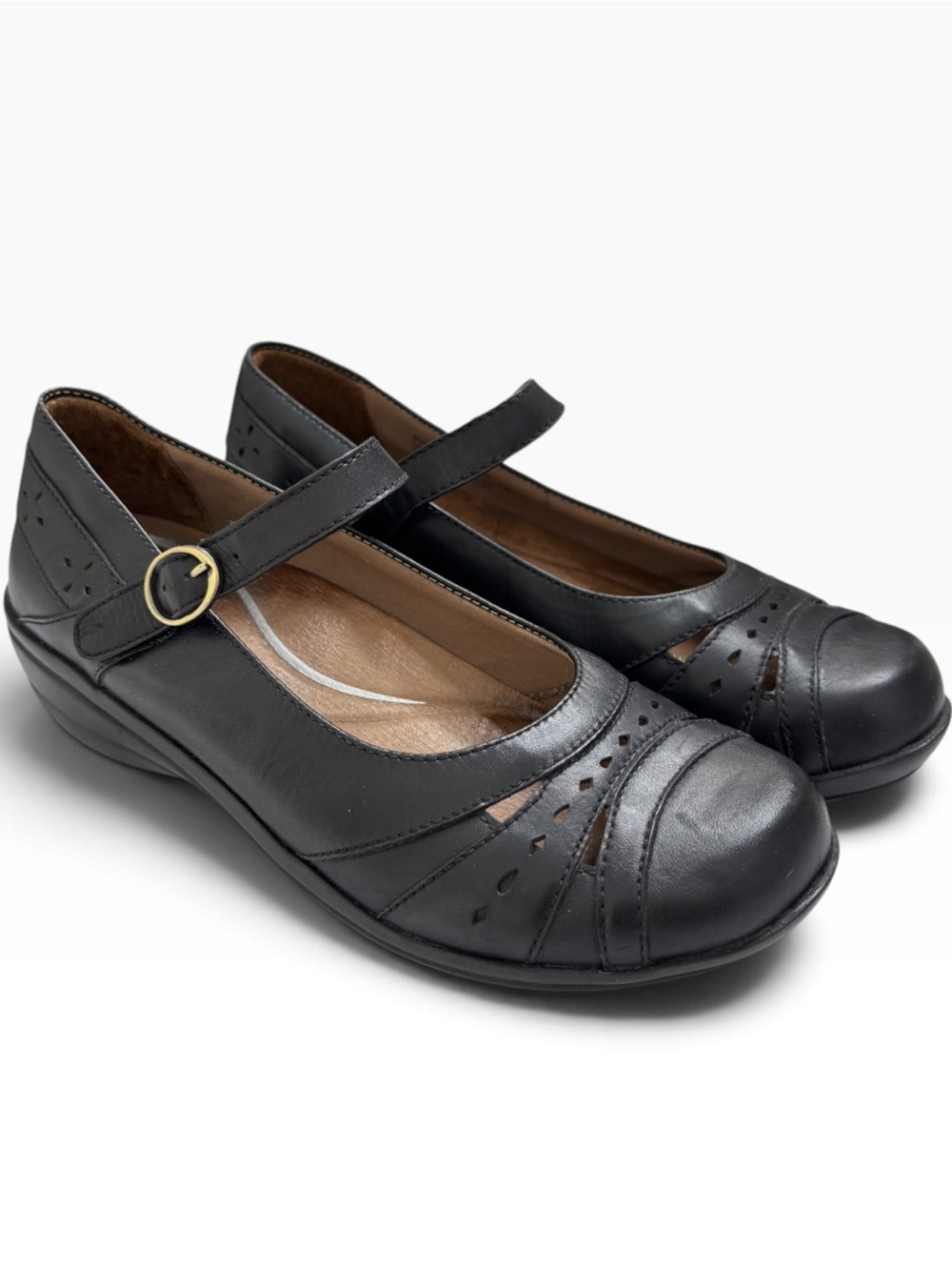 Dansko Mathilda Womens Sz 39 US 8.5 / 9 Black Leather Mary Jane Slip On shoes